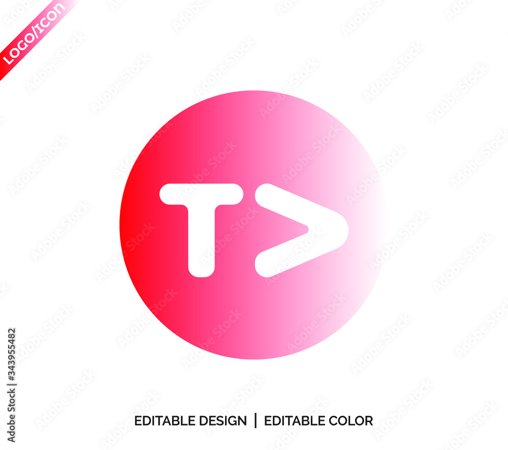 Letter Tv logo and app design, Gradient colorful glossy colors on White background logo design Vector Illustration with flat style Letter Tv logo and app design, Gradient colorful glossy colors on White background logo design Vector Illustration with flat style