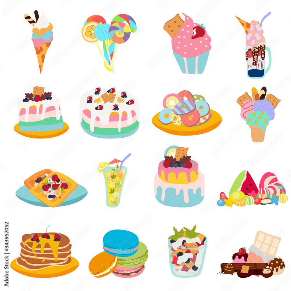 Vector set of sweets Vector set of sweets