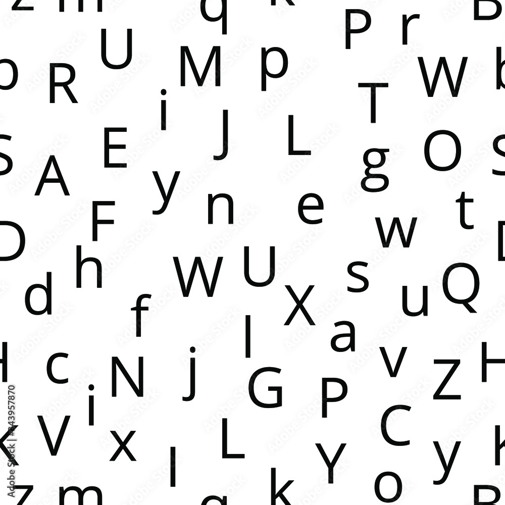 Alphabet seamless background. Endless vector pattern. Alphabet seamless background. Endless vector pattern.