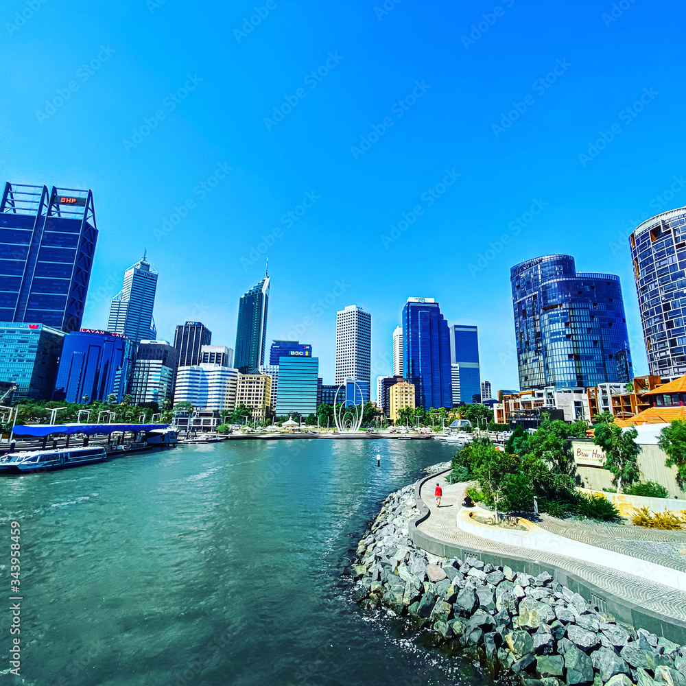 Naklejka premium Perth City Quays