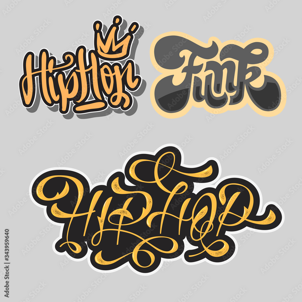 Fototapeta premium Hip Hop Rap Music Related Vector Illustrations Designs.