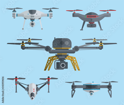 aircrafts drones set © superiorstocker