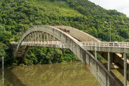Bento Gonçalves, Rio Grande do Sul, Brazil on November 19, 2017. City known as the Brazilian capital of wine. In this photo the Ernesto Dornelles Bridge over the Antas River- photo