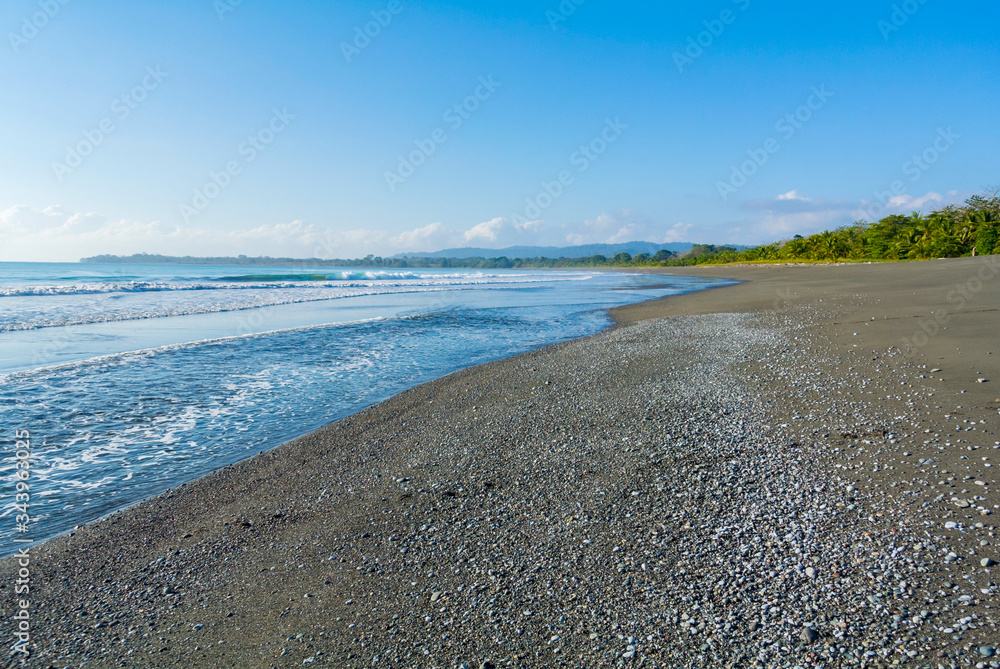 Puerto Jiménez /Costa Rica, Central America-2016 Feburary 16th: A panoramic view of coatline of Puerto Jiménez, located on the Golfo Dulce