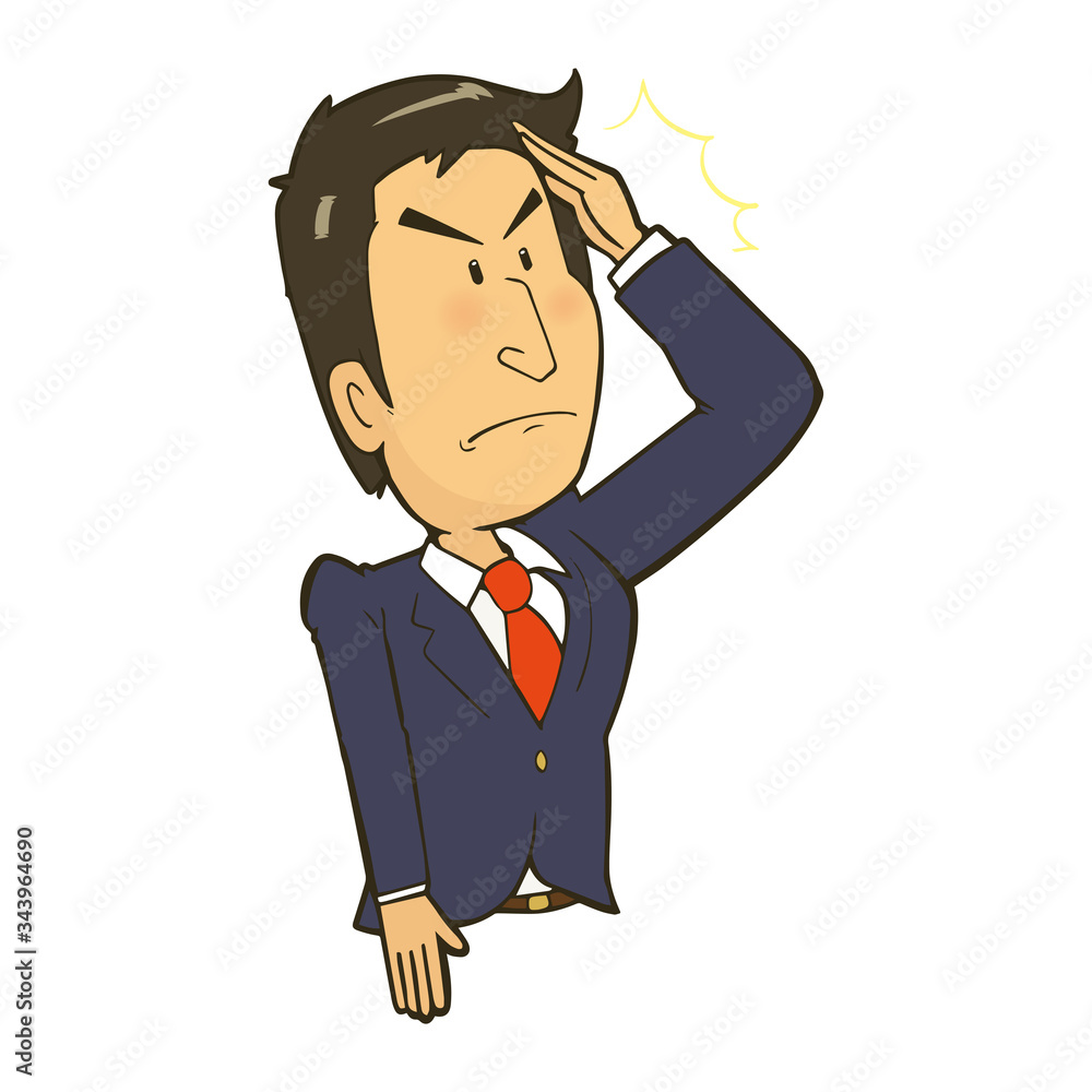 敬礼しているビジネスマン 敬礼しているビジネスマン