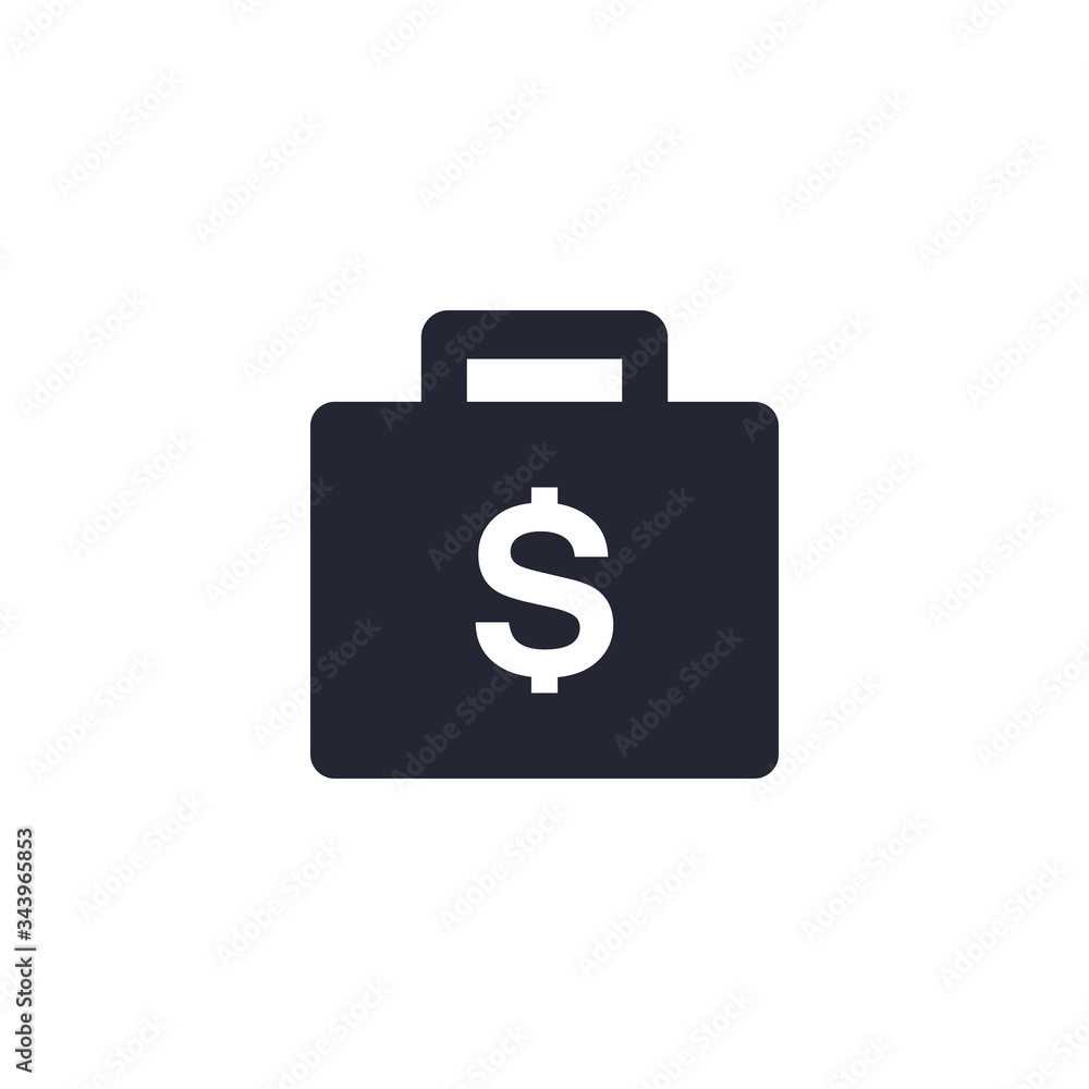 Briefcase icon vector Briefcase icon vector