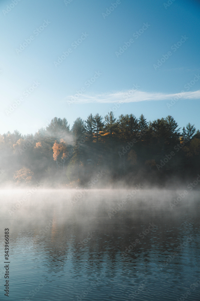 Fototapeta premium morning mist over the river
