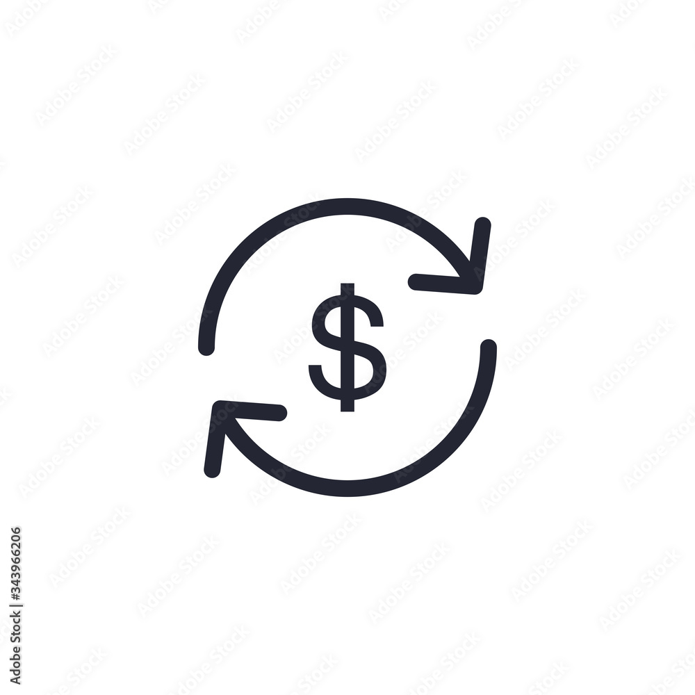 Money transaction icon vector Money transaction icon vector