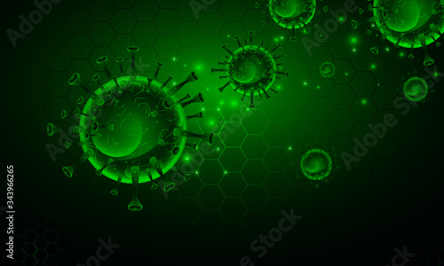 Virus infection background or bacteria concept Coronavirus, 2020