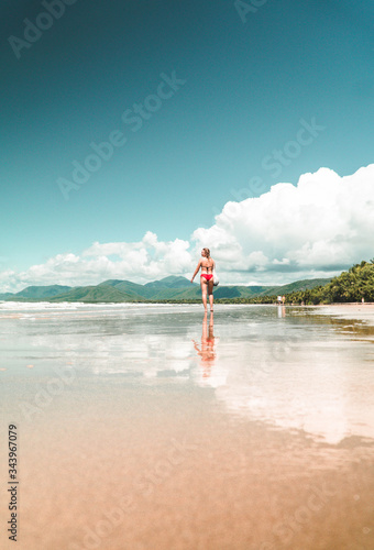 woman on the beach