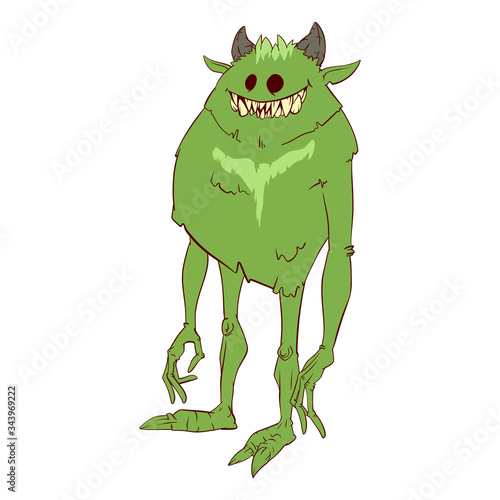 Colorful vector illustration of a boogeyman