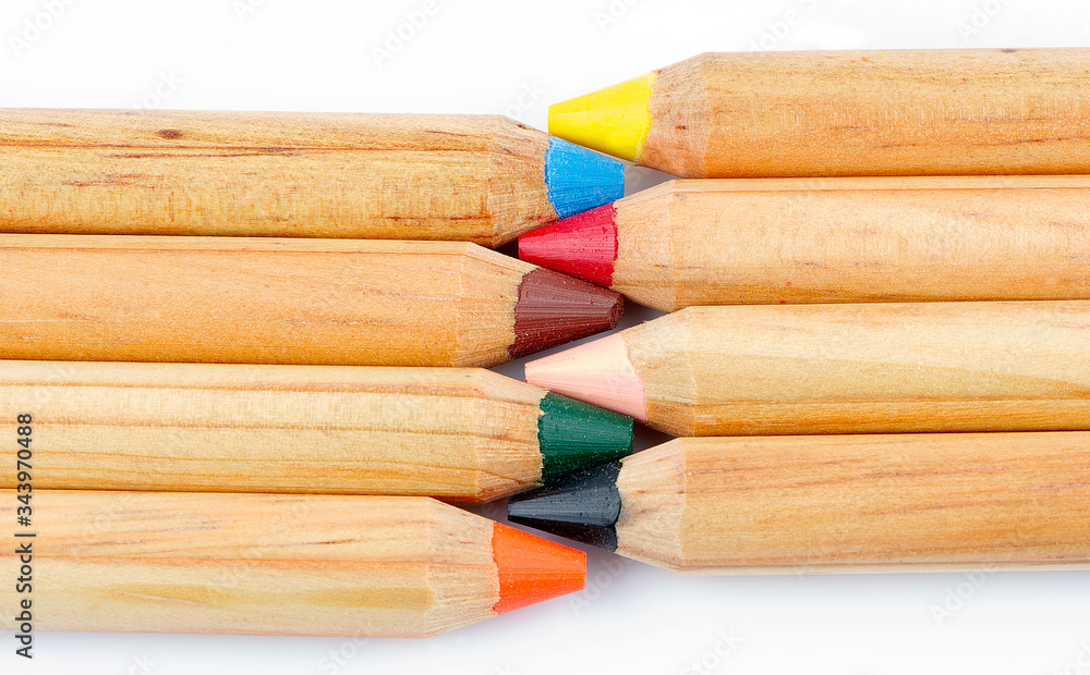 Obraz premium colored pencils isolated on white