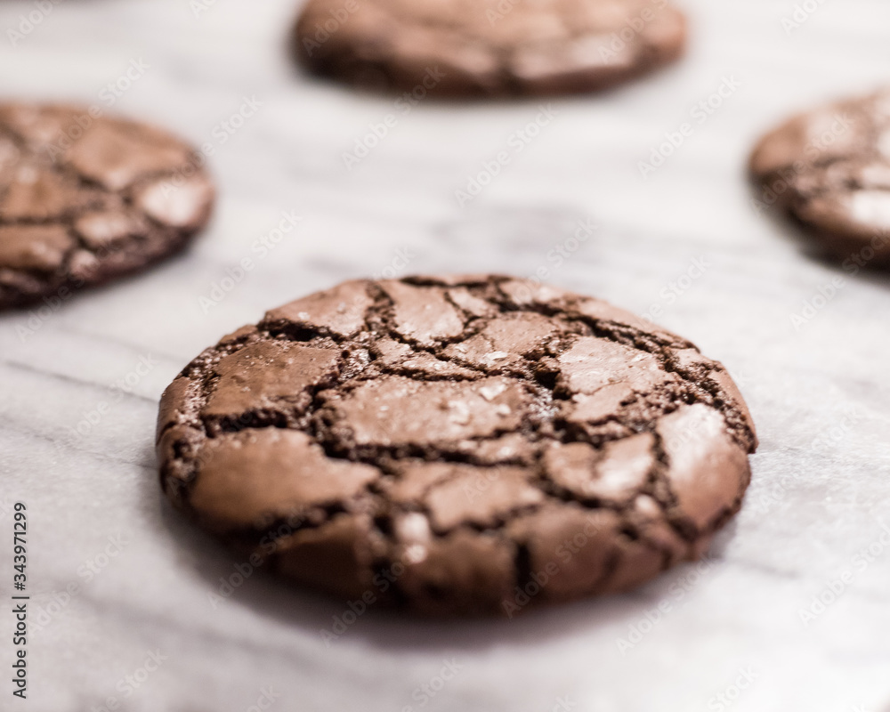 Salted Chocolate Brownie Crinkle Cookies Salted Chocolate Brownie Crinkle Cookies