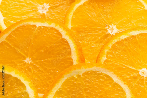 background texture fresh orange slices top view