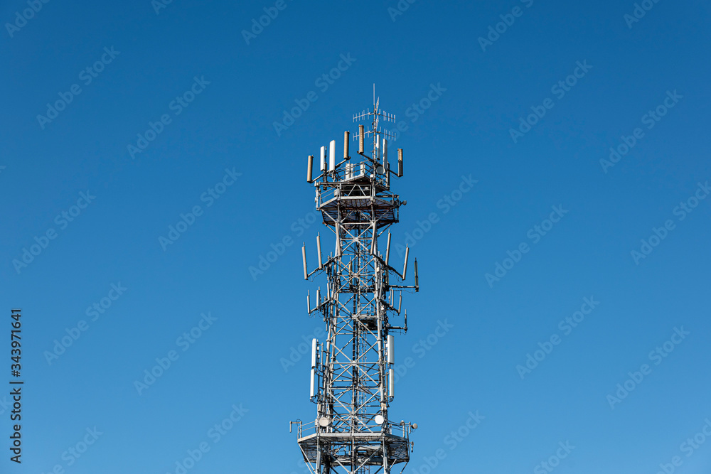 Cellular radio tower, antenna used for mobile phones telecommunications. Cellular radio tower, antenna used for mobile phones telecommunications.