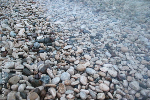 Pebble stones in the sea 