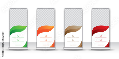 agriculture business roll up stand banner design template