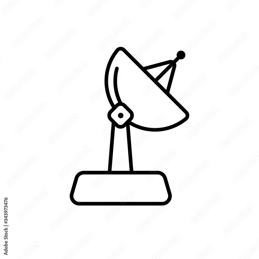 Radar satellite dish icon – Vector illustration Isolated on White Background Radar satellite dish icon – Vector illustration Isolated on White Background