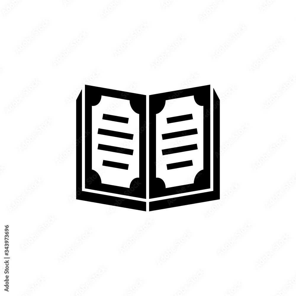 Quran vector icon in outline, black flat shape on white background Quran vector icon in outline, black flat shape on white background
