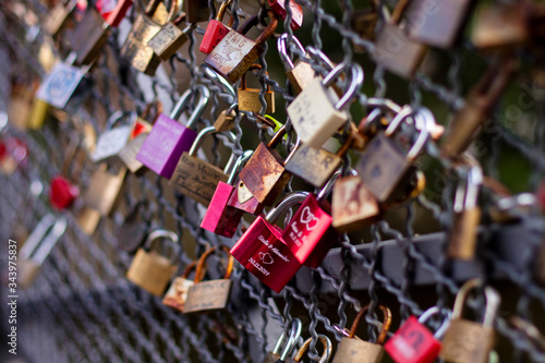 Fence full of padlocks