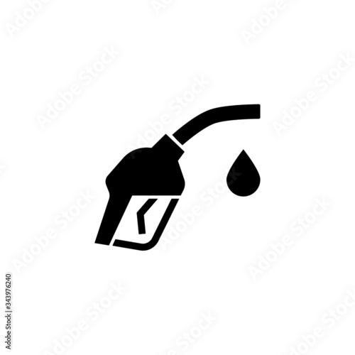 Fuel pump icon symbol in black flat shape design isolated on white background
