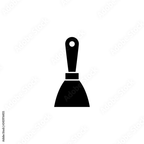 Putty knife icon symbol  in black flat shape design isolated on white background