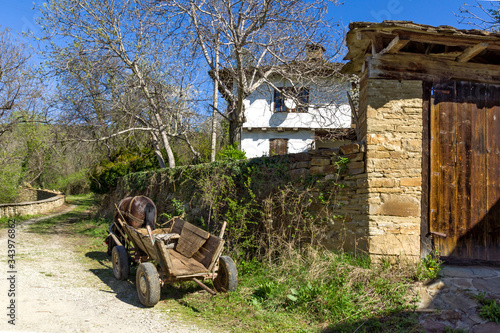 Old houses at historical village of Staro Stefanovo, Bulgaria