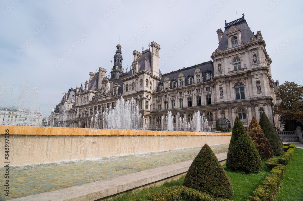The Hotel de Ville is the building of administration in Paris.