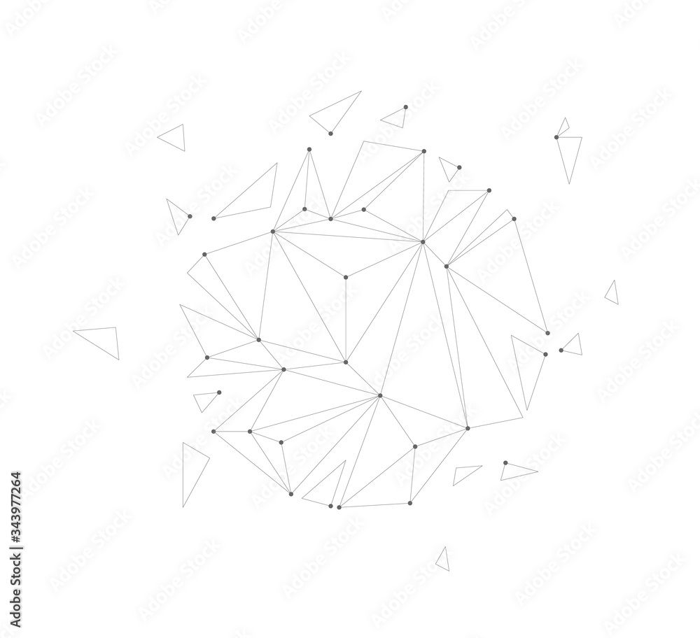 Abstract triangles space low poly, color background with connecting dots and lines. Light connection structure. Polygonal vector background. Abstract triangles space low poly, color background with connecting dots and lines. Light connection structure. Polygonal vector background.
