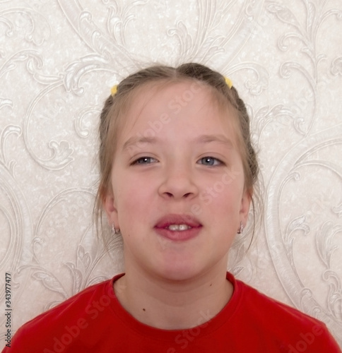 A young girl expresses a full range of emotions