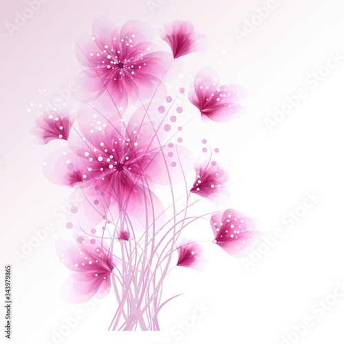 vector background with flowers