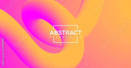 abstract 3D Colorful pink and orange Curve Lines in vibrant color Vector design Background