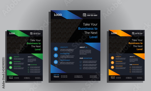 Modern smart Corporate Design Template,This Design For Flyer,Magazine,Poster,Presentation.This Design Front & Back Easy To Use & Edit.