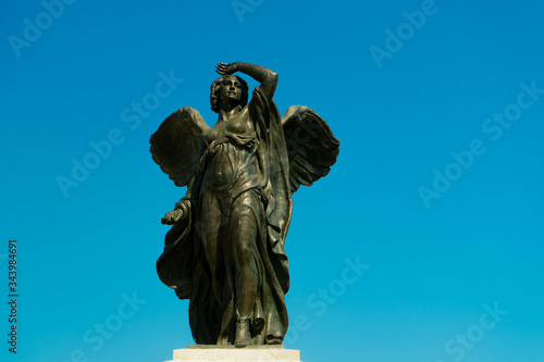 statue in "piazza della Vittoria" (square of Victory) in Empoli, Tuscany, Italy