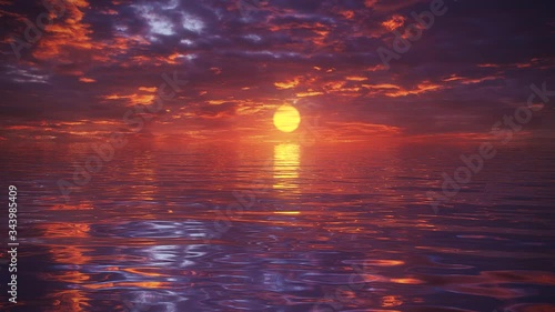The Ocean At Sunset looped