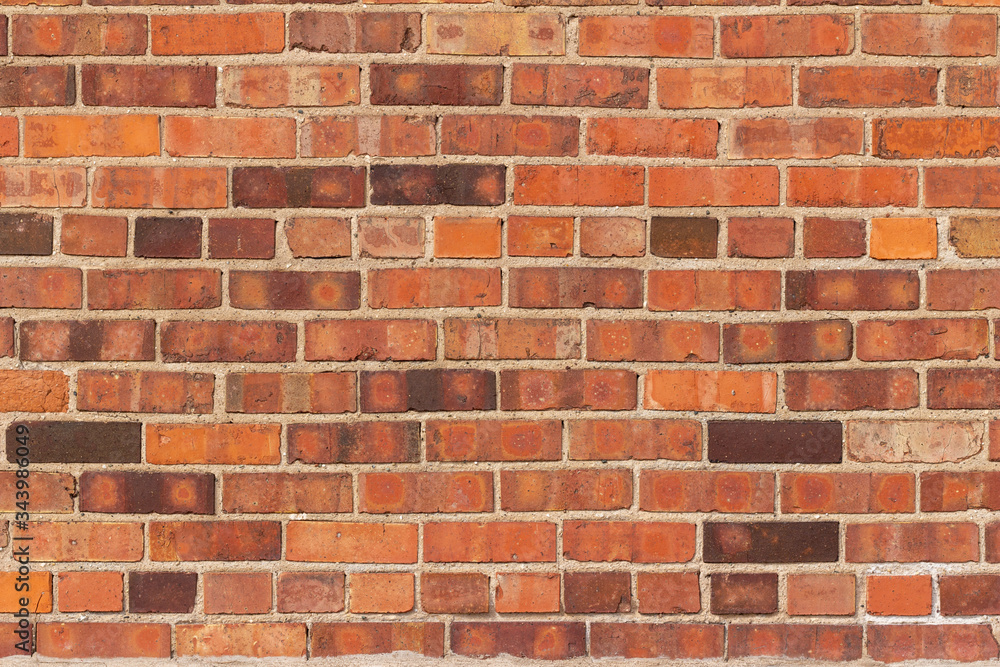 Rustic red color antique clay brick wall texture background with a shabby chic appearance. Rustic red color antique clay brick wall texture background with a shabby chic appearance.