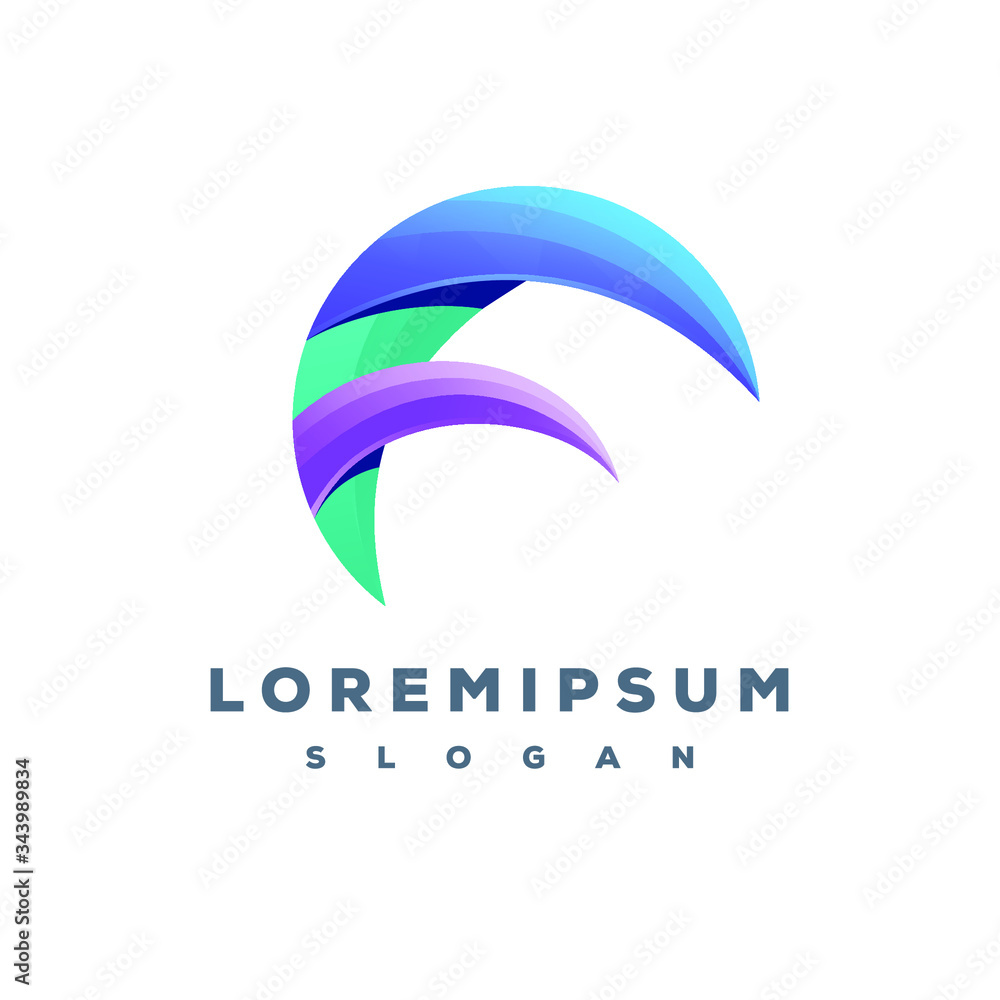 Colorful letter F logo design ready to use Colorful letter F logo design ready to use