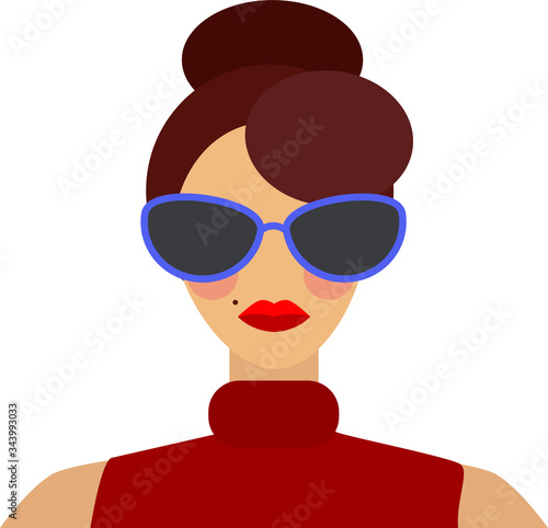 fashion illustration pattern and placard with different womans