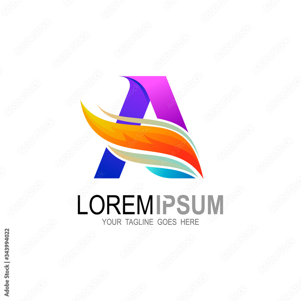 A logo , Letter A logo and abstract design , Wing logos A logo , Letter A logo and abstract design , Wing logos