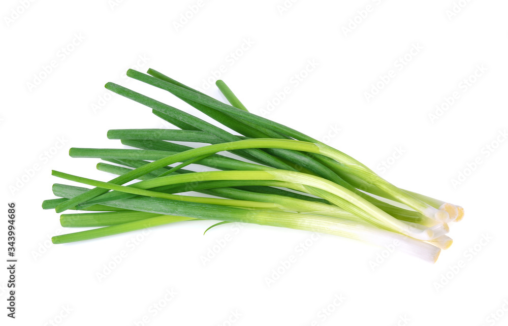Green onion isolated on the white background Green onion isolated on the white background