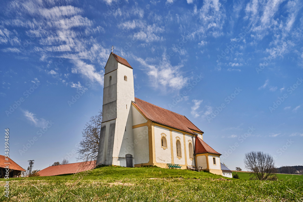 Kirche, St. Pankratius, Kirchisen, Mettenheim, Mösling, Mühldorf am Inn, Landkreis Mühldorf, Oberbayern, Bayern, Deutschland