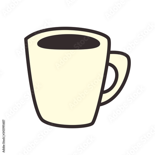 Coffee mug flat style icon vector design