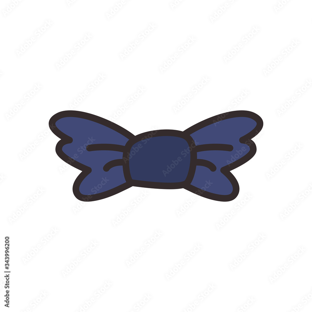 Male bowtie flat style icon vector design Male bowtie flat style icon vector design