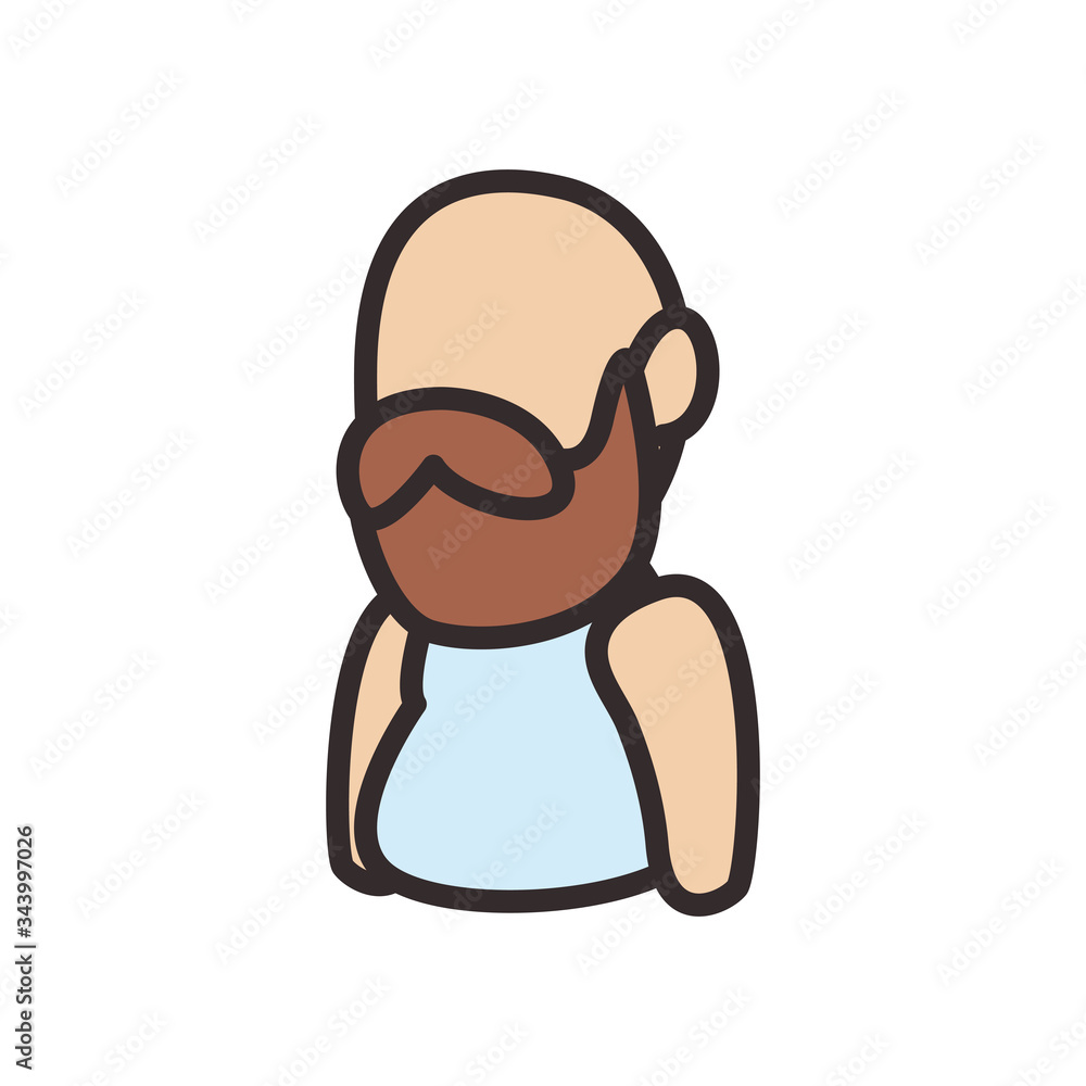 Avatar man flat style icon vector design Avatar man flat style icon vector design