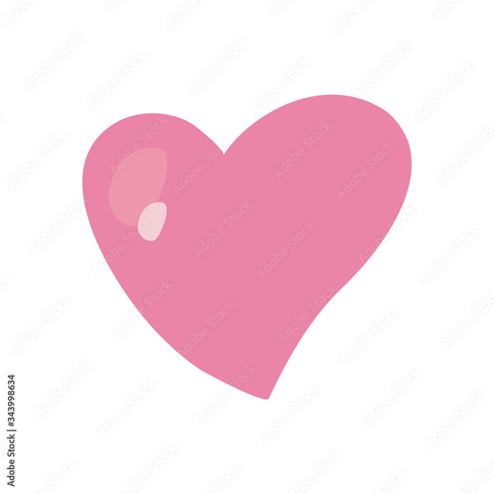 Heart flat style icon vector design