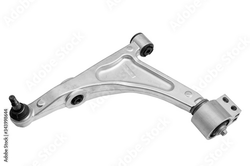 lever of a car suspension on a white background photo