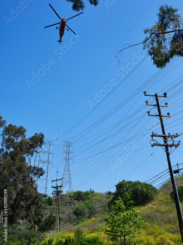 Helicopter Powerline Construction