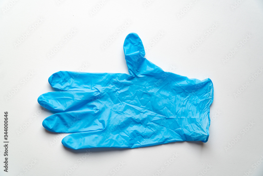 Like gesture in blue medical glove. Everything will be fine