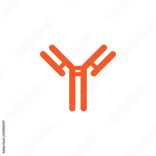 antibody, immunoglobulin line icon, vector illustration