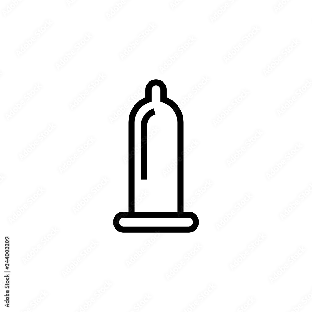 Condom icon vector in linear, outline style isolated on white background, Vector icon eps 10 Condom icon vector in linear, outline style isolated on white background, Vector icon eps 10